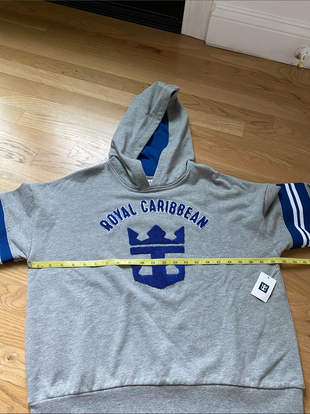 NWT! Royal Caribbean S Grey Hoodie with Blue Logo - Picture 7 of 11